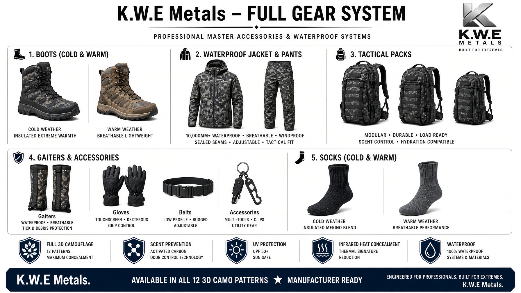 Full gear system accessories sheet